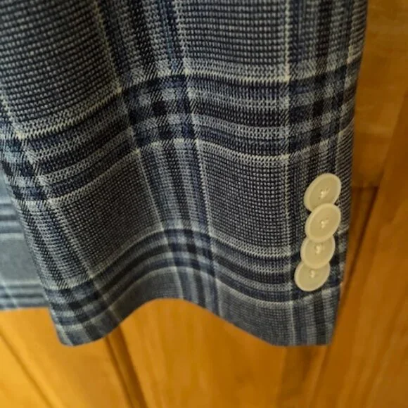 Tommy Hilfiger blue plaid sport coat - Picture 3 of 7